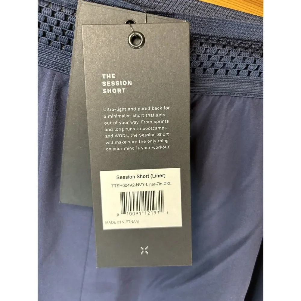 Ten Thousand Lined Session Athletic Shorts Men's 2XL XXL Navy Blue 7
